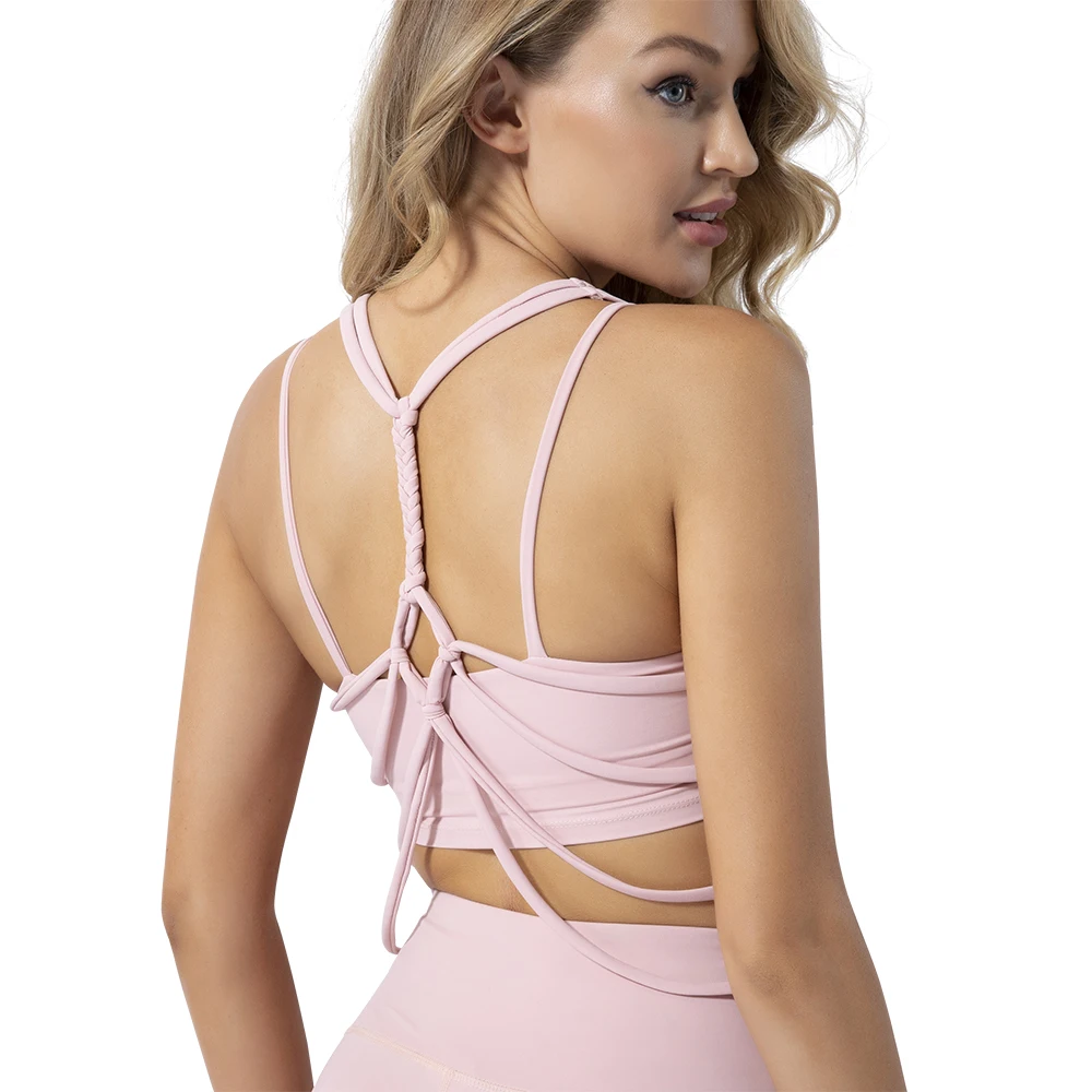 Сексуальный укороченный топ для йоги спортивный женский Быстросохнущий топик