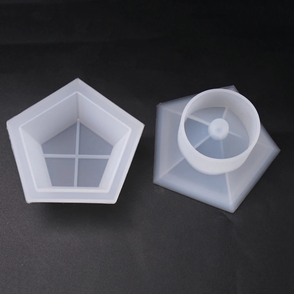 1 шт. силиконовая форма 3D пентагональный ящик для хранения ювелирных изделий