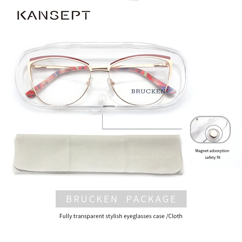 Металлические женские оправа для очков кошачий глаз женщины Близорукости