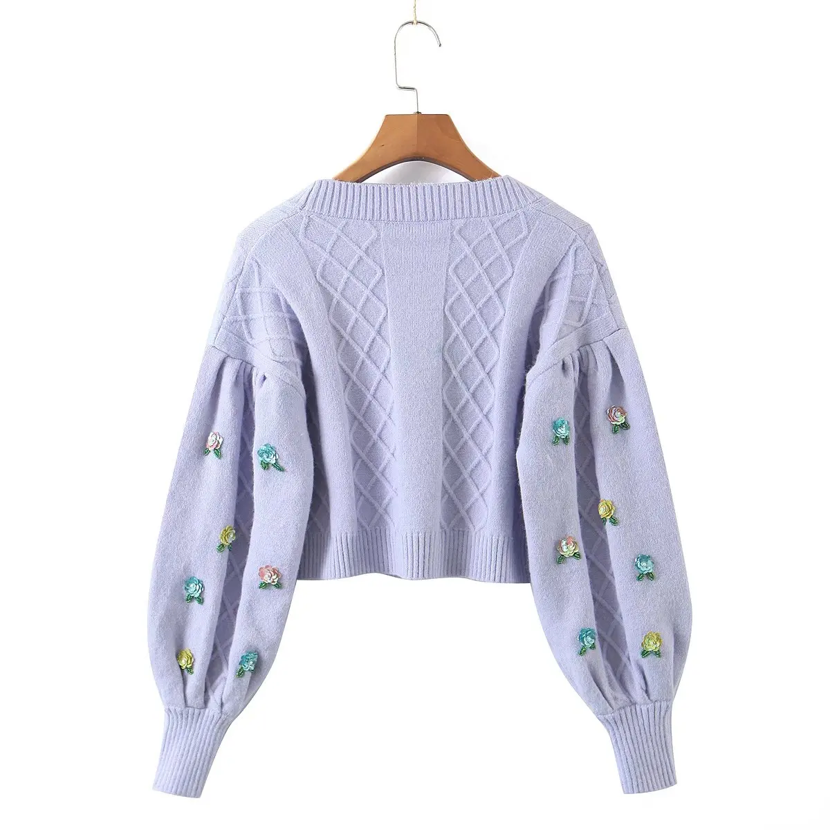 Женский трикотажный кардиган оверсайз с V-образным вырезом |