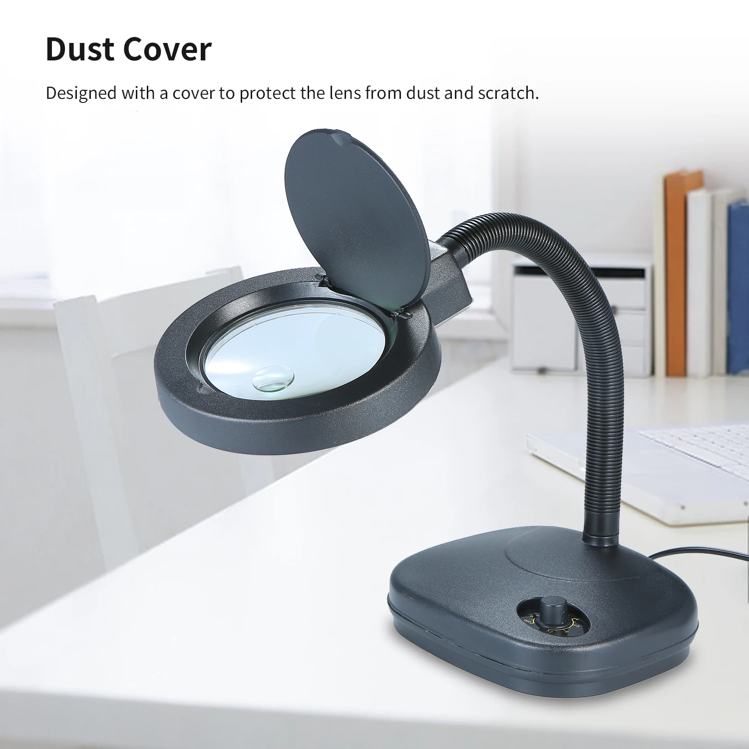 Настольная Лупа 10x/5x 3/8 с диоптриями Гибкая Светодиодная лампа увеличительным