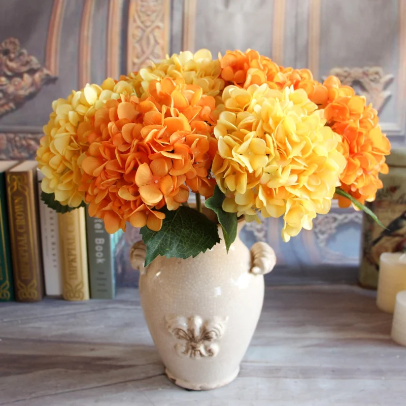 

Искусственный букет цветов гортензии, искусственный букет для невесты, шелковые цветущие искусственные цветы, белое украшение для дома