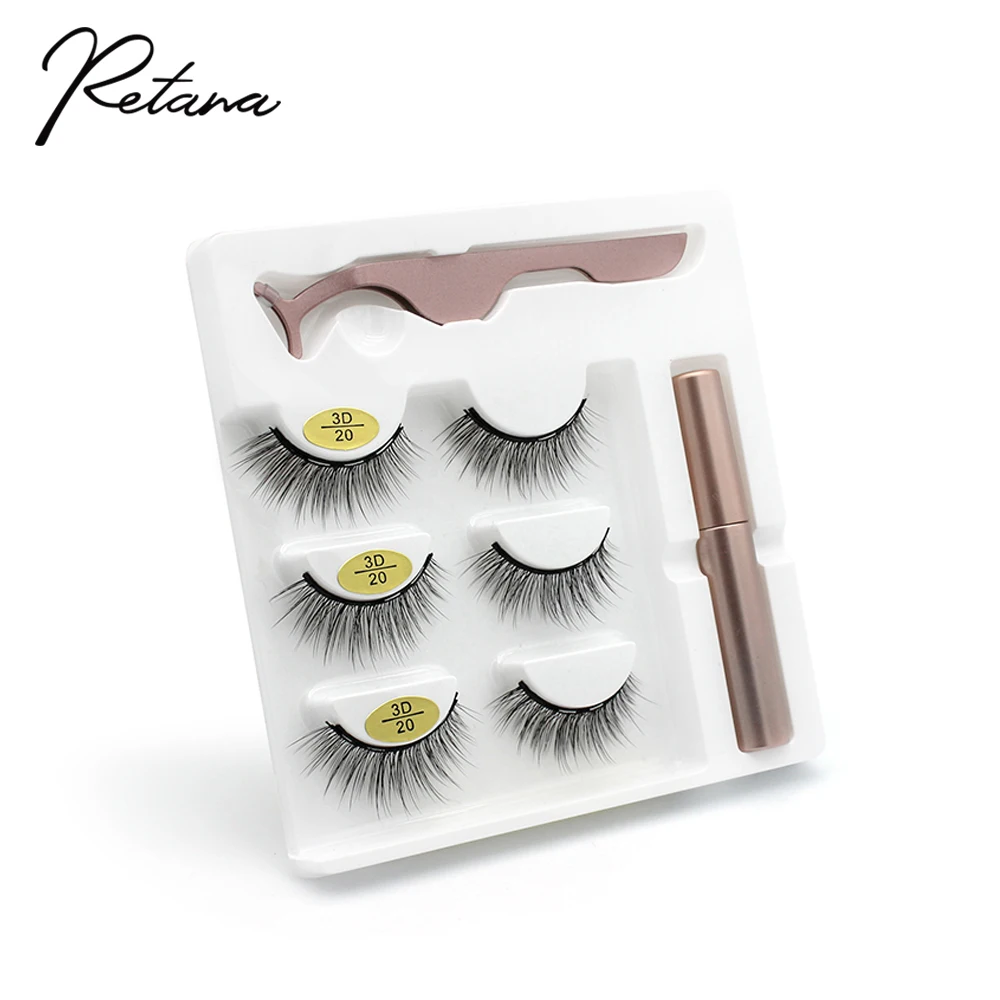 Магнитные ресницы с 5 магнитами ручной работы многоразовые 3D искусственные для