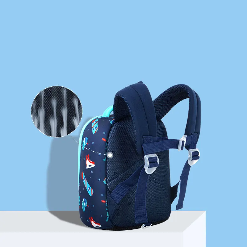 3D Cartoon Dinosaur Unicorn School Bags Kids Neoprene Backpacks Anti-lost Toddler Bags for Girls Boys Mochila Infantil Escolares