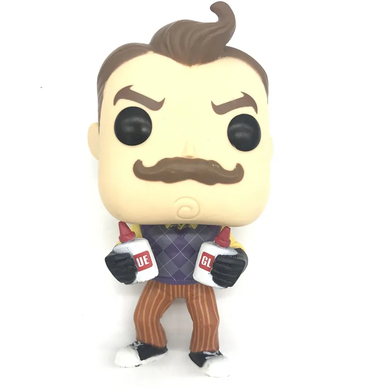 Эксклюзивный pops Модель игрушечных игр Хелло сосед с клеем/фартук и Кливер/Walmart Виниловая фигурка героя подарки без коробки