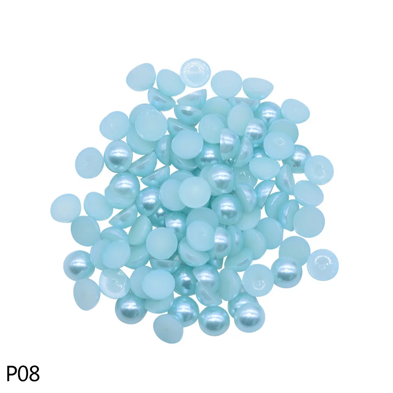 1000Pcs Pearl Stickers Trim Rhinestones for Nails Phone DIY Flatback Manicure Pearl Beaded Appliques Clothes Stickers