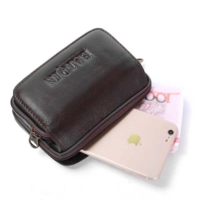 BYCOBECY, модный, из коровьей кожи, многофункциональный, для улицы, Porta Tarjetas Heuptas Heren, креативный кошелек, для телефона, для монет, карт, поясная сумка
