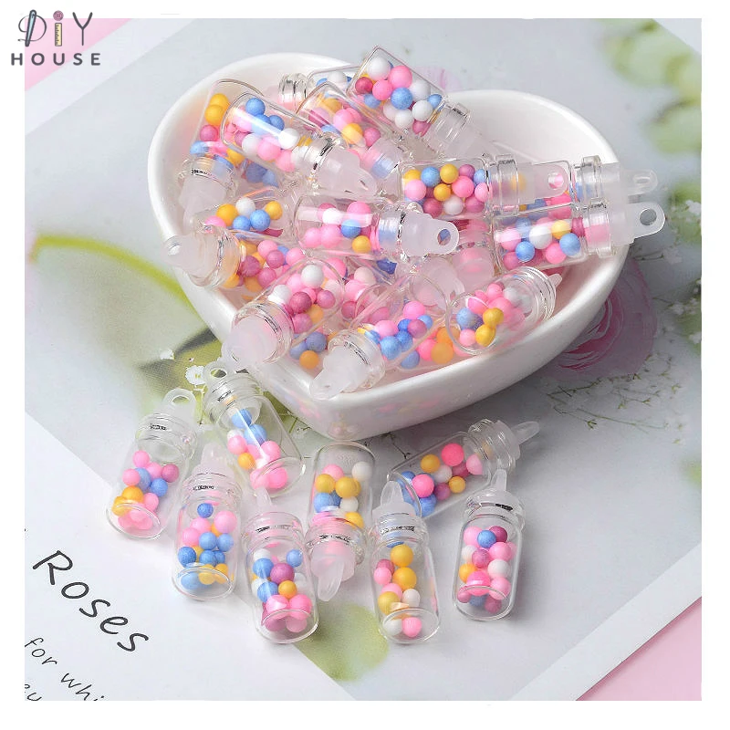 50 шт Мини Дрифт бутылки плоское украшение из смолы цвет DIY ремесло поставки