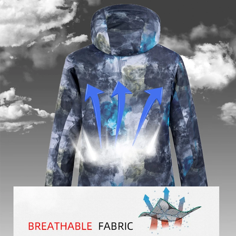 Мужская куртка для катания на лыжах и сноуборде водонепроницаемая ветрозащитная