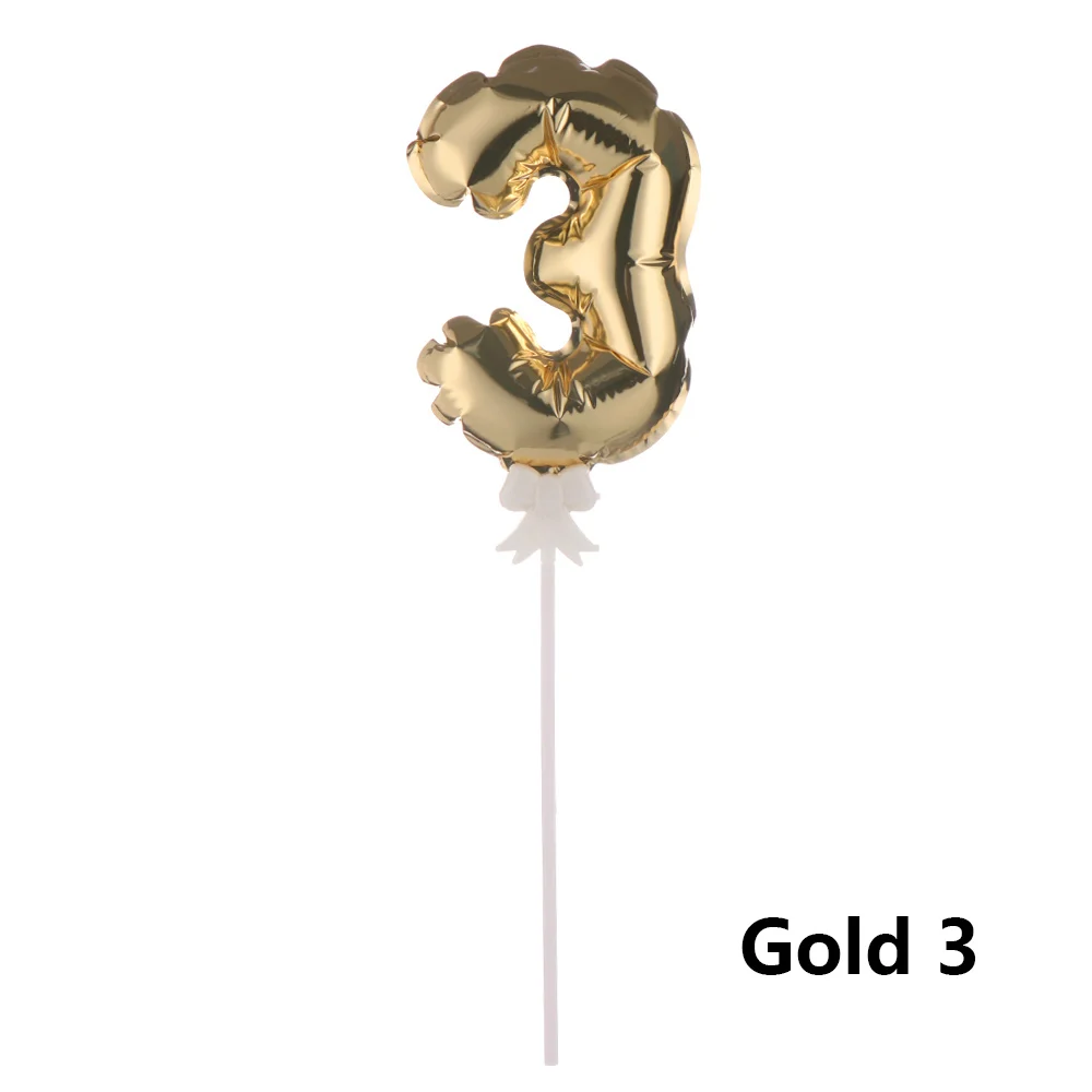 gold 3 1pc 1/3 шт цветные акриловые из метала золотого цвета номер торт Топпер Baby Shower Детские сувениры на день рождение подарки инструменты для украшения праздника вечерние поставки - Цвет: gold 3 1pc