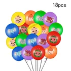 12 дюймов Cocomelon тема, детский душ украшение для дня рождения, латексные воздушные шары, Мультяшные дизайнерские шары, декор для свадебной вечеринки