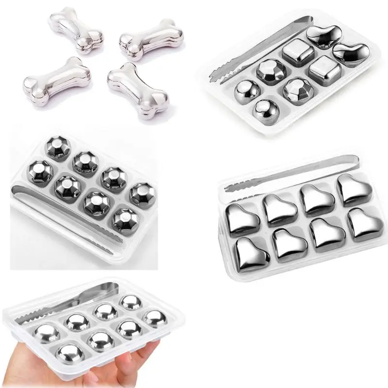 Кубики льда из нержавеющей стали камни для виски кулер охлаждение напитков