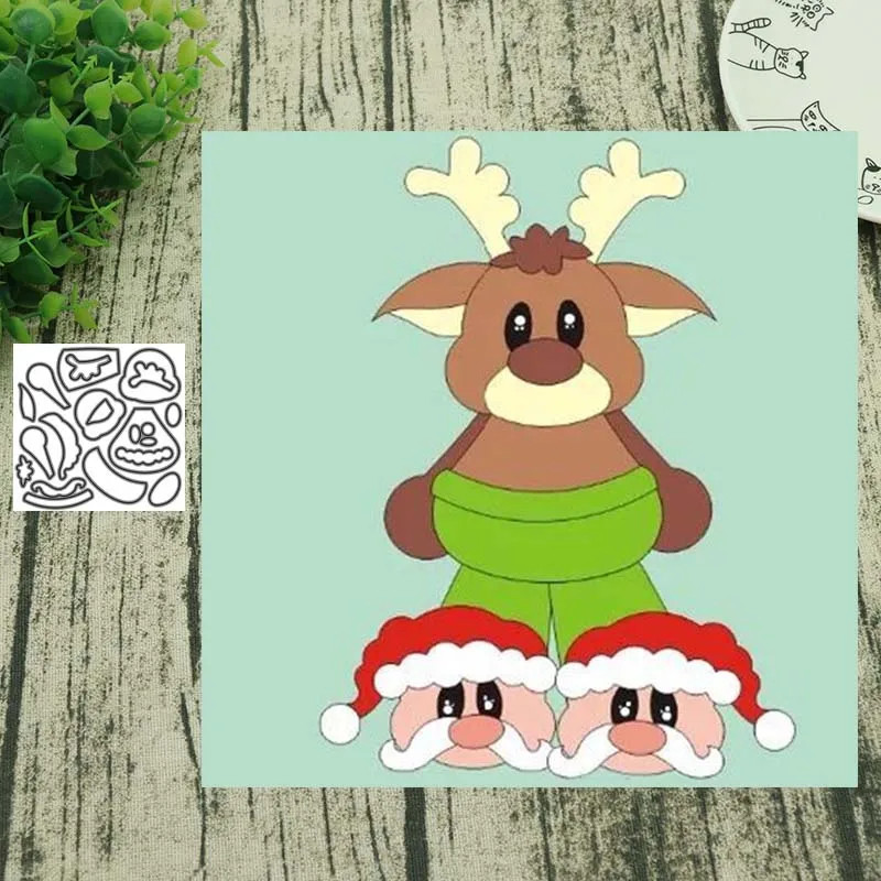 Металлические Вырубные штампы Рождественский лось 2019 трафарет для рукоделия