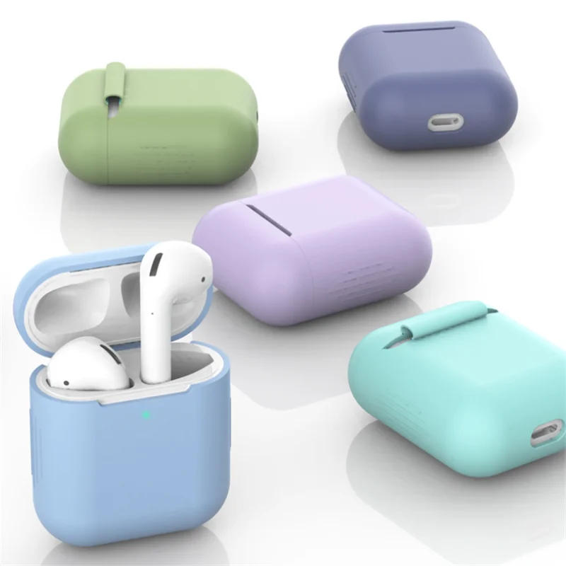 Macaron наушники чехол для AirPods Беспроводной Bluetooth Наушники Аксессуары Силиконовый