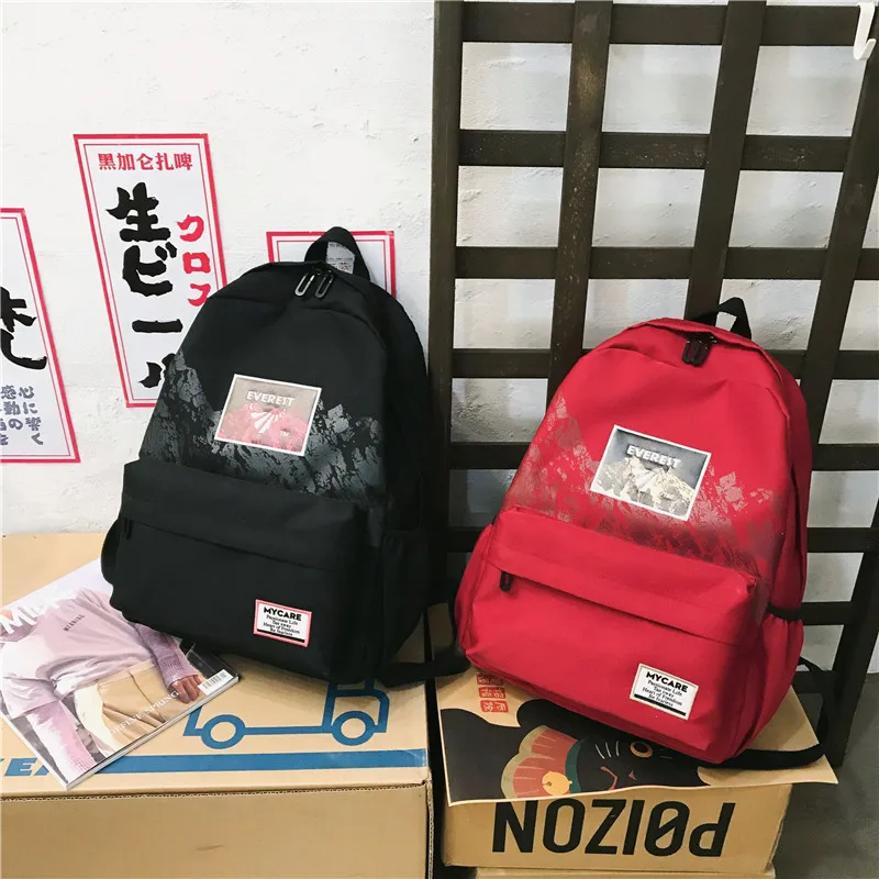 Женский холщовый рюкзак с принтом повседневный вместительный школьный ранец