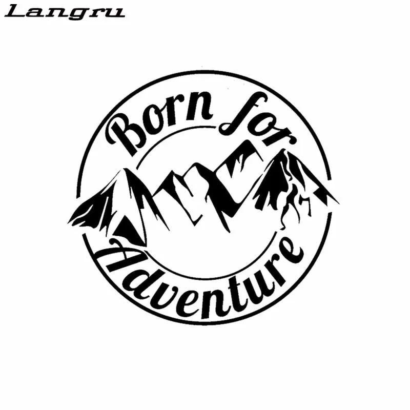

Langru Cool Graphics Born For Adventure Vinyl Decal Sticker Car Caravan Camper Van Car Accessories Jdm