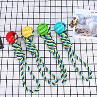 pet dog toys cotton ball puppy chew molar toy teeth clean rope durable braided funny tool for outdoor traning