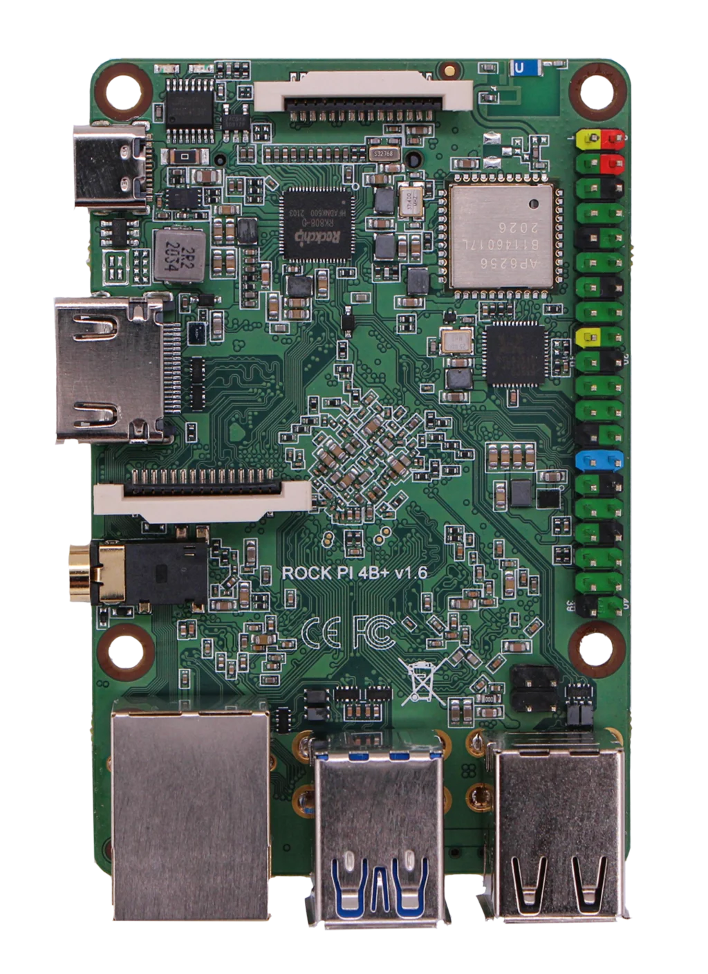 ROCK PI 4 Plus Модель B Rockchip RK3399 SBC/одноплатный компьютер (обновленная версия Rock Pi 4B) pi 4B +
