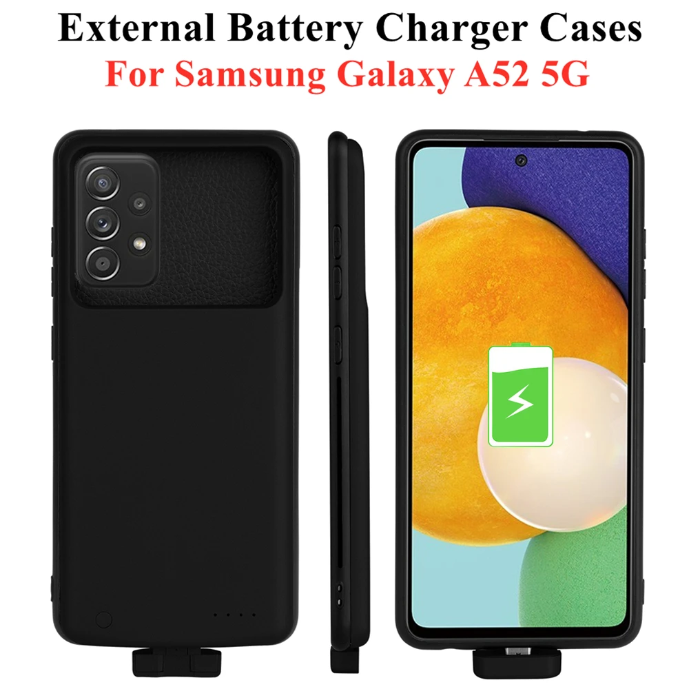 Battery Charger Cases For Samsung Galaxy A52 5G Battery Case 5000mAh Magnetic Charging Cover For Samsung A52 Power Bank Case