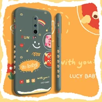 for oneplus 8 8 pro 8t 9 9 pro 9r nord casing with lucky bear pattern back cover anti falling silica gel case