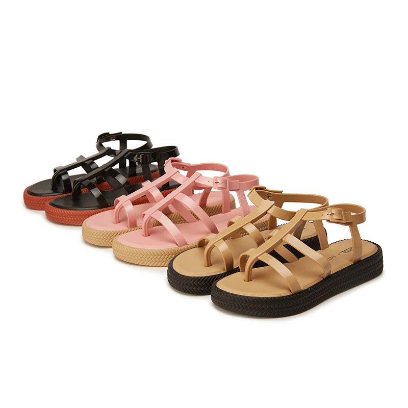 Женские римские сандалии Melissa на платформе желейные туфли Модные Взрослые