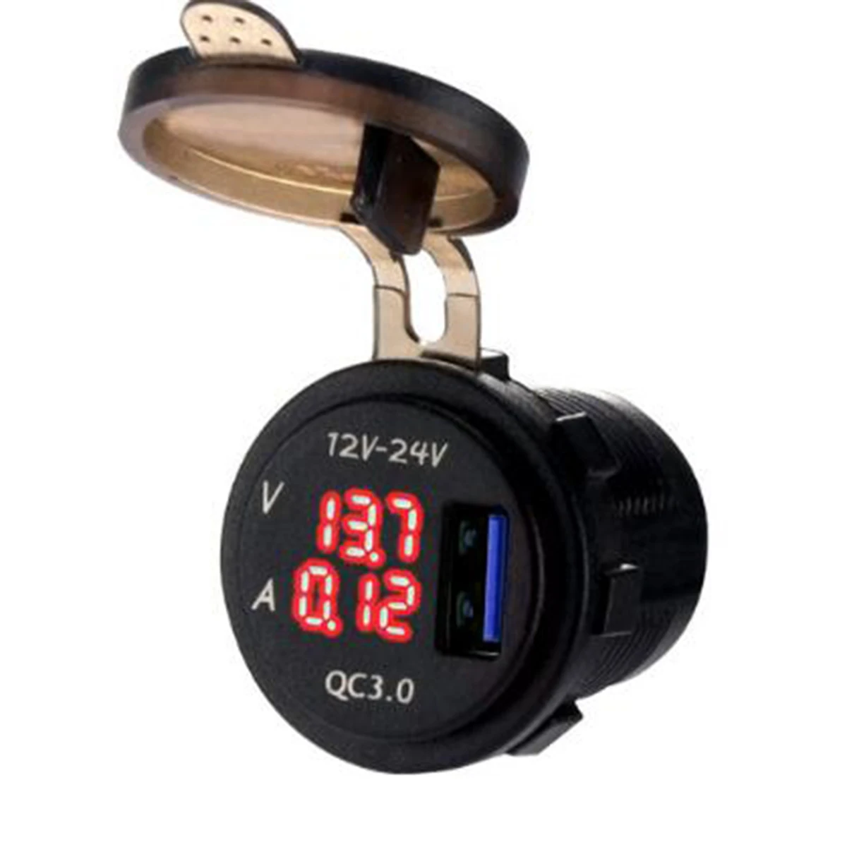 

12 В/24 В Быстрая зарядка 3.0 стандартное USB зарядное устройство светодиодный вольтметр