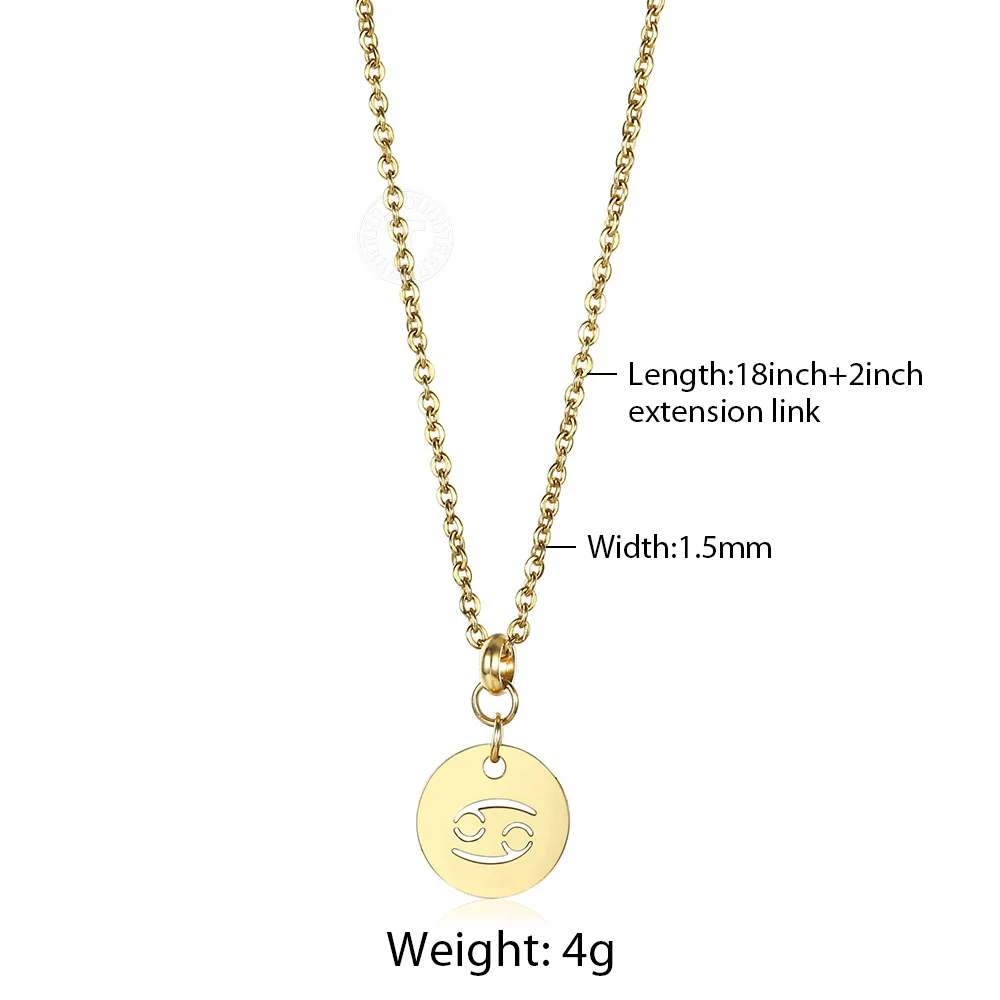 Женское Ожерелье с 12 знаками Зодиака Трендовое Элегантное ожерелье кулоном в