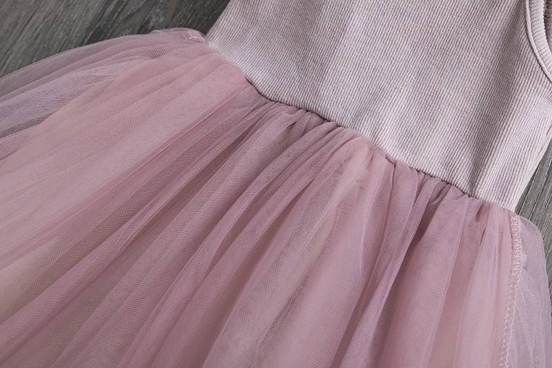 Детское кружевное платье с V-образным вырезом на спине для девочек | Детская