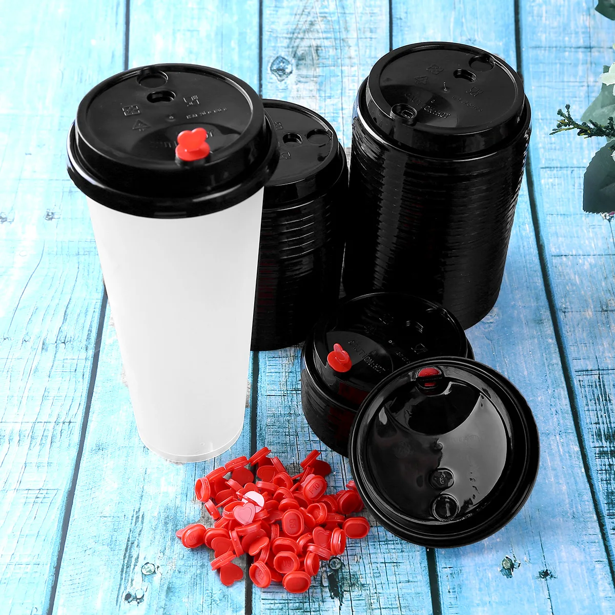 Одноразовые крышки для кофейной/чайной чашки пластиковые из перерабатываемого