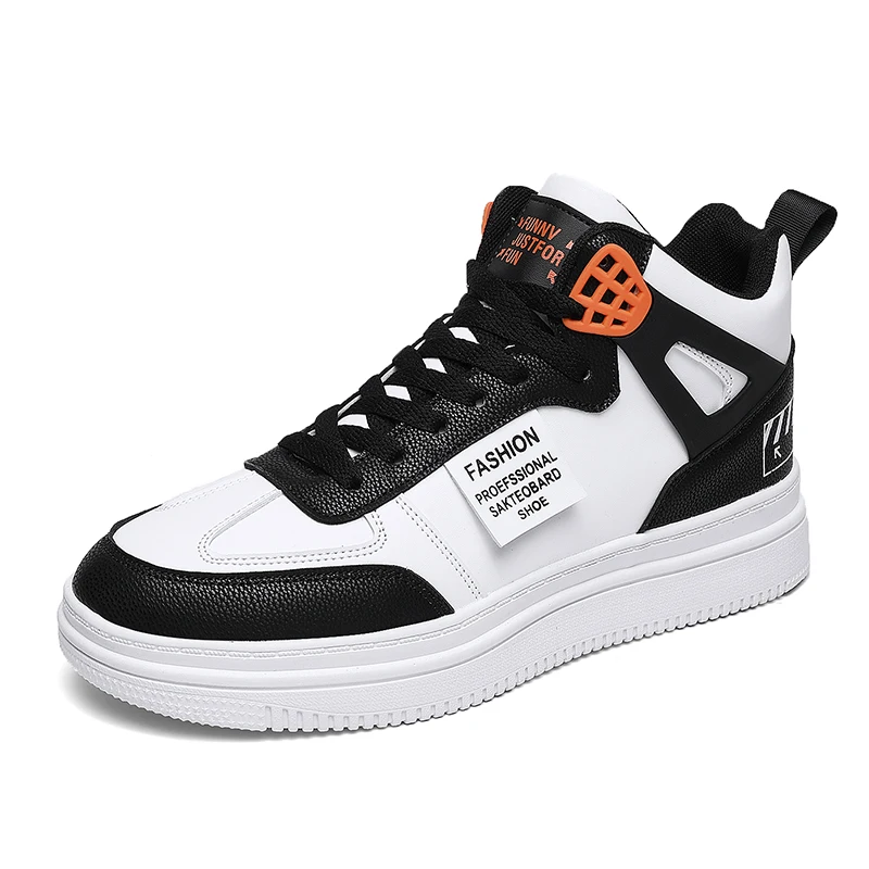 

H2Brand Men Leather Skateboarding Shoes Superstar Sneakers Thick Sole Top Boots Male Sport Shoes Zapatillas Hombre Mens Footwear