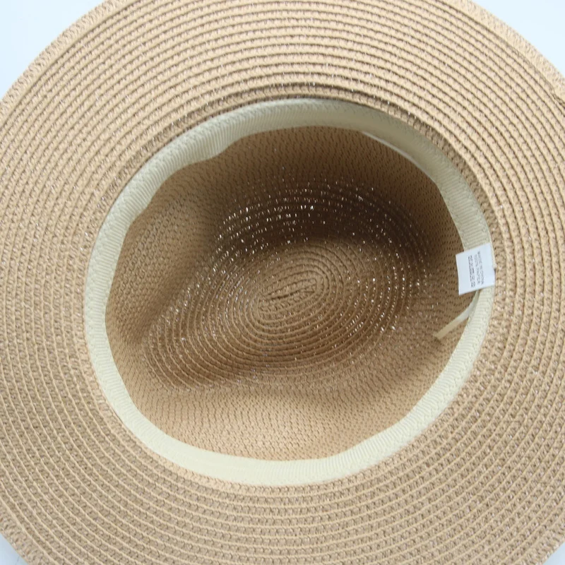 

men caps panama women wide brim band belt jazz caps handmade solid black khaki white spring summer beach sun protective sun hats