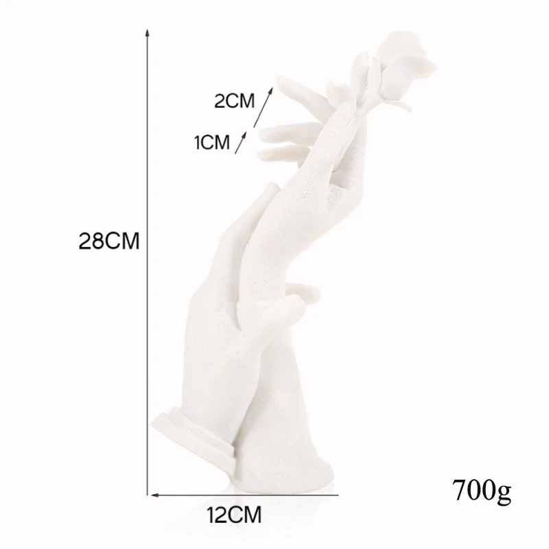 Смола две руки дизайн розовой формы портретная модель держатель для колец