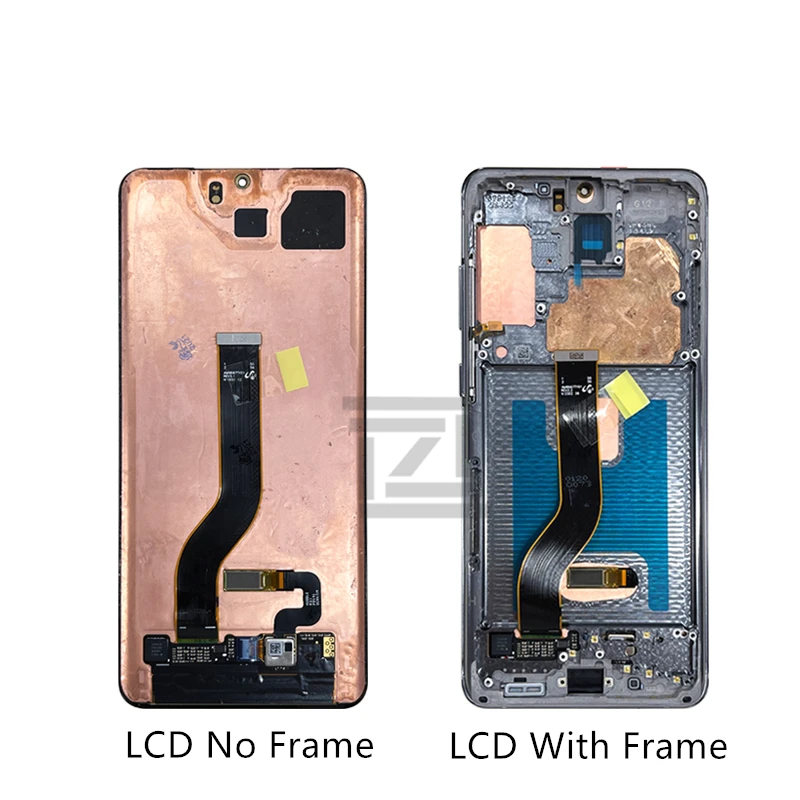Pantalla t&aacute;ctil lcd para Samsung Galaxy S20 + G985, montaje de digitalizador + marco para Samsung S20 G980-3