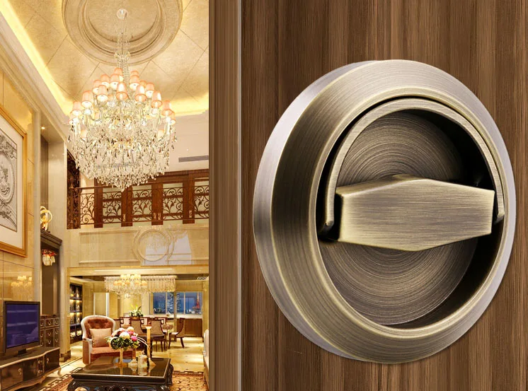 Встраиваемая Невидимая ручка-чашка из нержавеющей стали 304 скрытые дверные замки