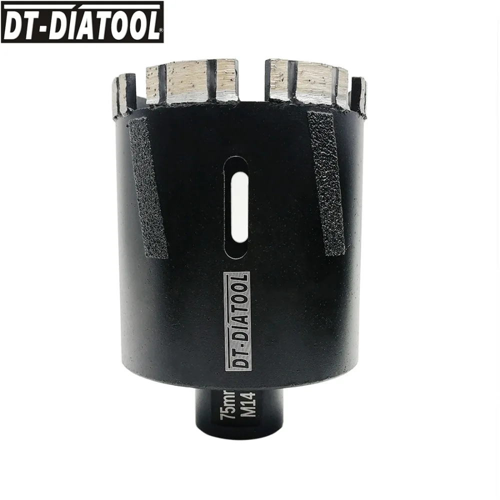 DT-DIATOOL 1 шт. M14 или 5/8-11 резьба Лазерная сварная Алмазная сухая бурильное сверло Гранит шлифовальное долото природа камень отверстие пилы