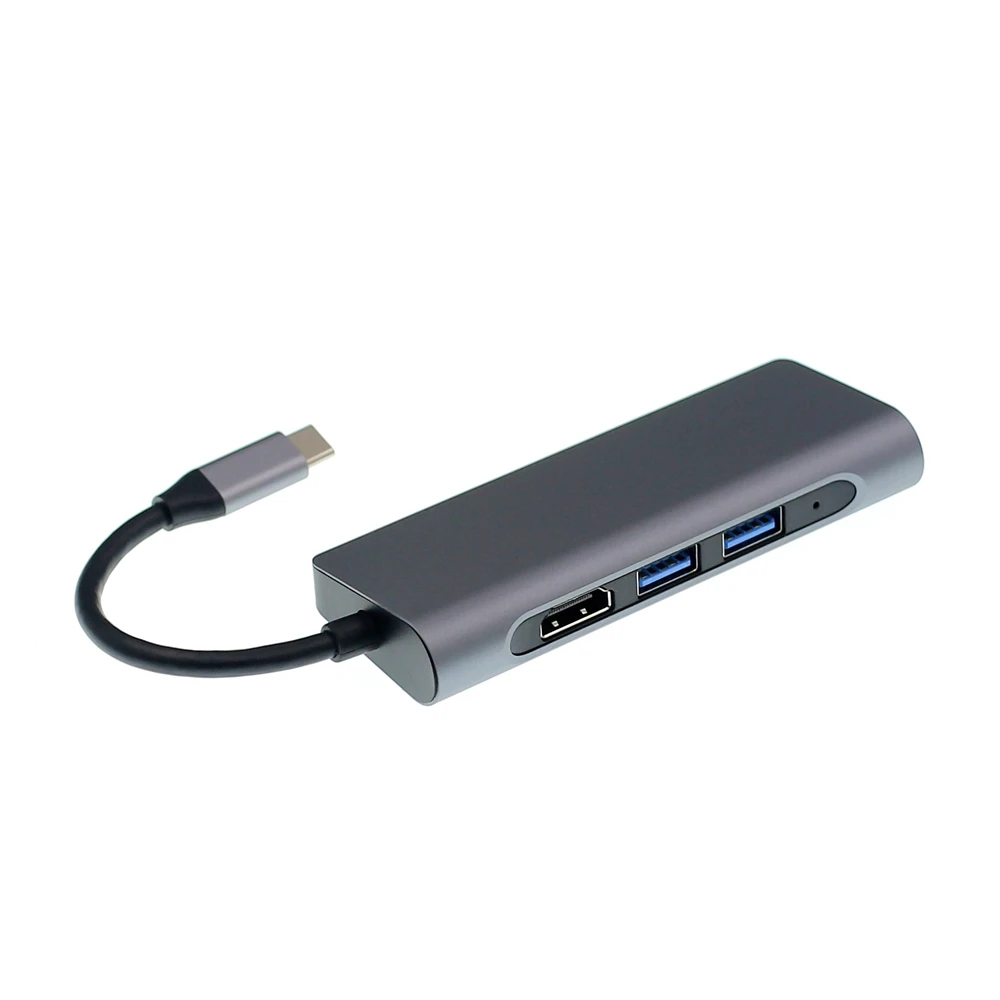 Pingle 7 в 1 USB3.0 концентратор USB-C HDMI 4K гигабитный Ethernet Rj45 адаптер USB SD/TF кардридер для MacBook Pro iPad type-C концентратор Hdmi