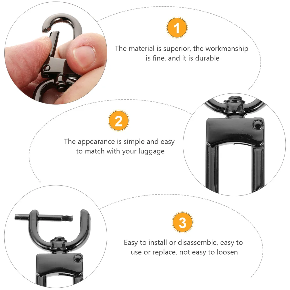 

4pcs Crossbody Bag Belt Clasps Replacement Metal DIY Bag Shoulder Strap Buckles