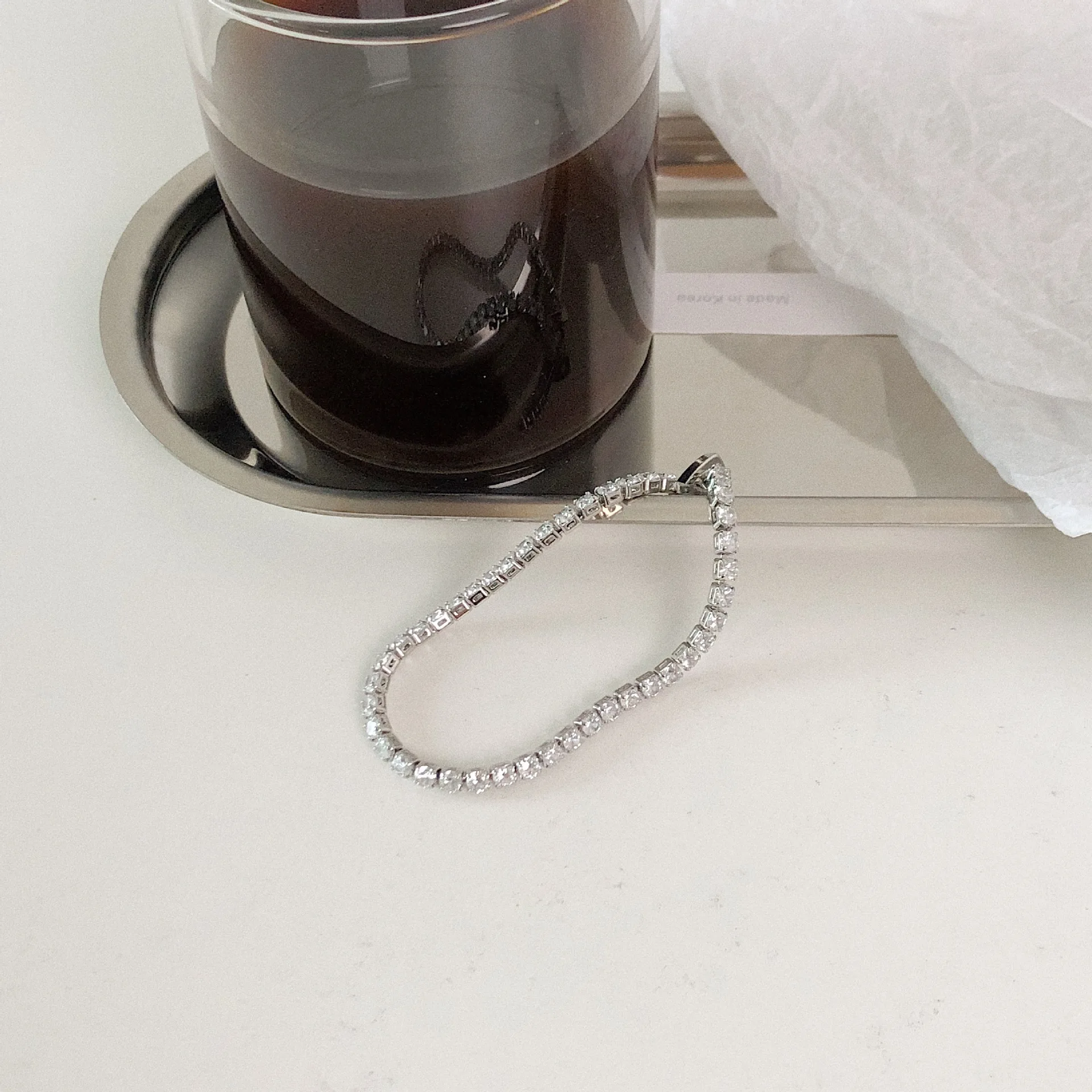 

Shiny Cool Personality Luxury Brand Design Bracelet For Women Elegant Simple Zircon Chain Bracelets Ladies Fashion Jewellery