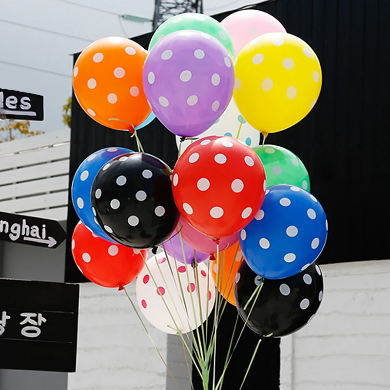 12 дюймов 2 8 г 10 шт. латексные шары в черно-белую точку красный горошек вечерние