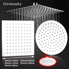 Насадка для душа из нержавеющей стали 304, круглая и квадратная, хромированная, высокое давление