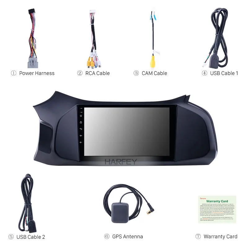 Harfey Android 9.1 9 inch Car radio for 2012-2019 Chevy Chevrolet Onix Support SWC Carplay DVR 3G Network Multimedia player | Автомобили и