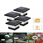 Квадратный почтовый светильник на солнечной батарее, водонепроницаемый уличный светодиодный фсветильник для забора, сада, двора, бассейна, аварийное освещение