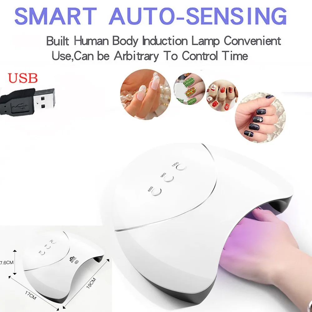 Светодиодный УФ-светильник для маникюра 36/54 Вт Сушилка ногтей УФ-лампа сушки