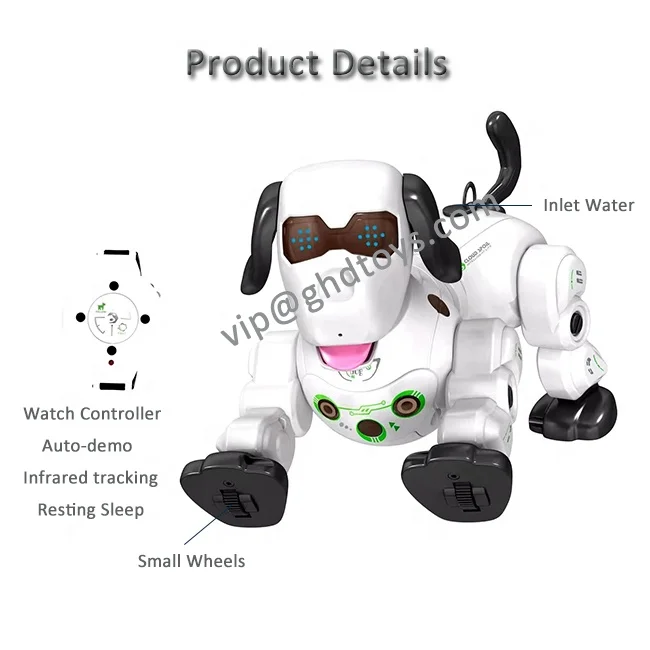 

New Arrival Design Toy Robots with light and sound Spray Water RC Smart Voice Control Dancing Robot Dog For Kids