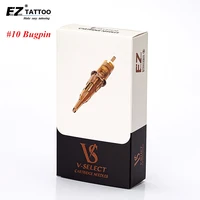 ez v system tattoo needle cartridges 10 bugpin 0 30 mm round liner rl safety elastic membrane for rotary machine 20pcsbox