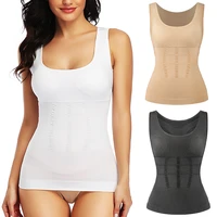 womens cami shaper with built in bra tummy control camisole tank top underskirts shapewear body shaper