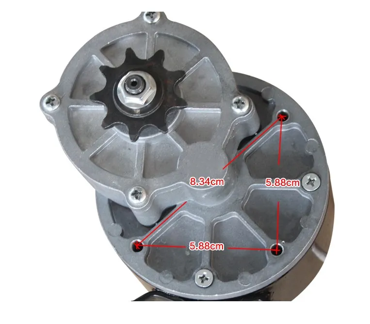 Двигатель для электромобиля MY1016Z2 250 Вт/350 Вт щеточный двигатель с замедлением |