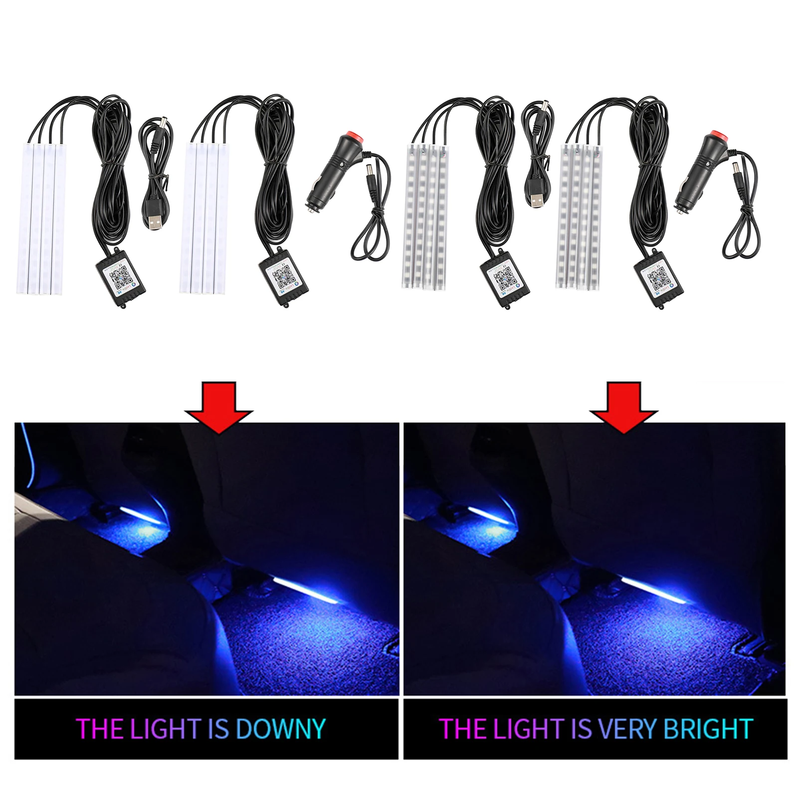

Car Decoration Light Interior Atmosphere Light RGB LED Strip Light Music Control