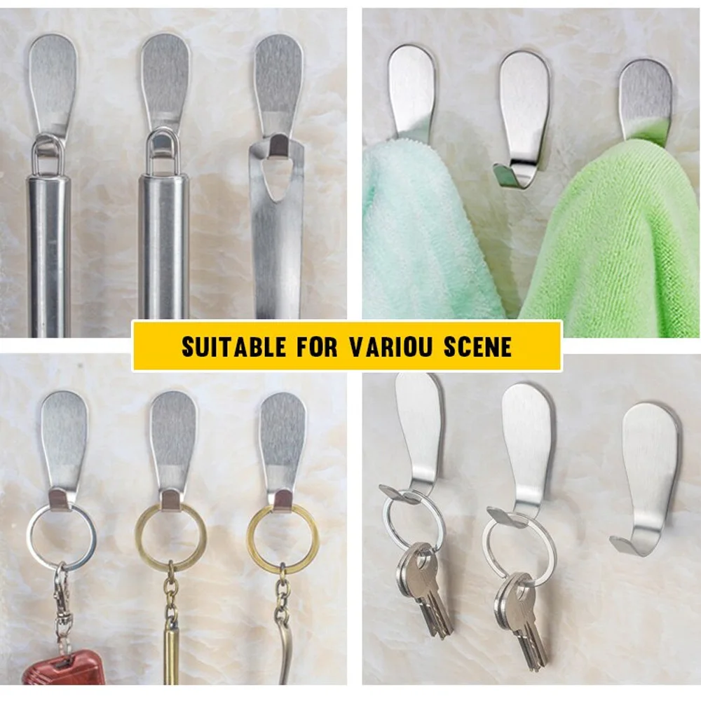 YUMORE 10 шт. самоклеющийся крючок стены Полотенца крюк для Ванная комната