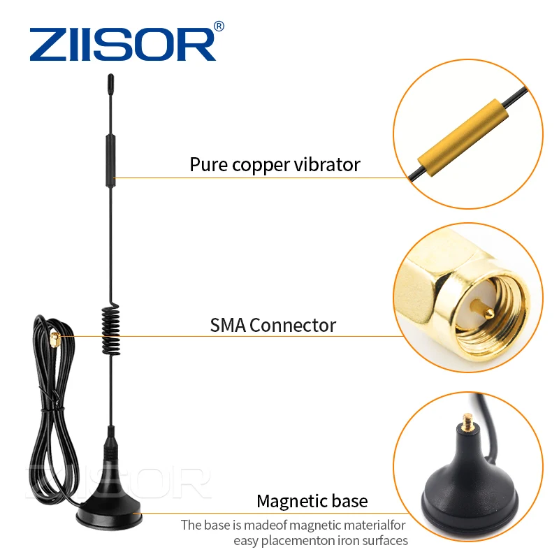 Антенна 230 МГц с магнитным основанием всенаправленная антенна м SMA Male DTU модуль